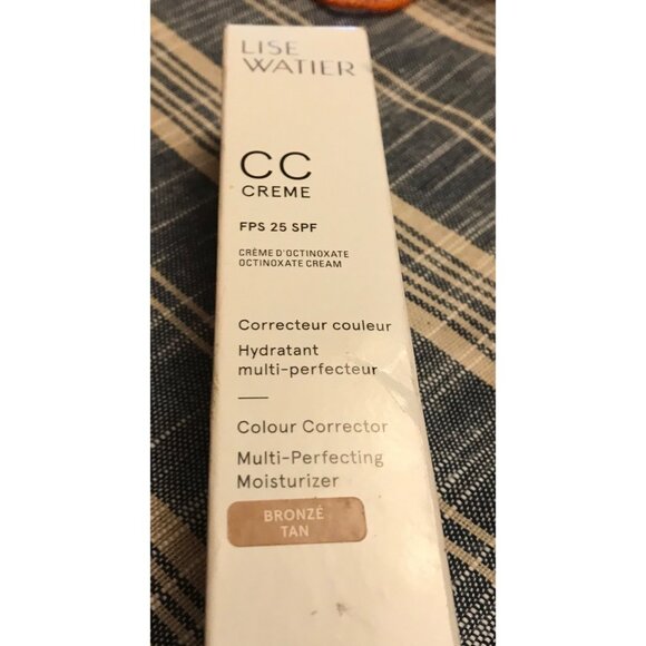 Lise Watier CC Creme FPS 25 SPF Multi-Perfecting Moisturizer 40ml Tan Oil-Free - Picture 4 of 6
